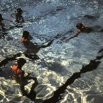 Steve teaches a skin diving class in California 1975